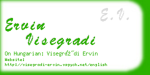 ervin visegradi business card